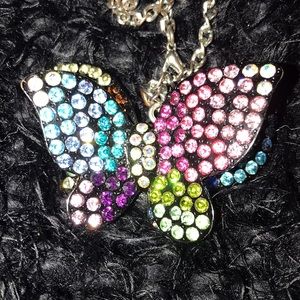 Butterfly Colorful Rhinestone Necklace
